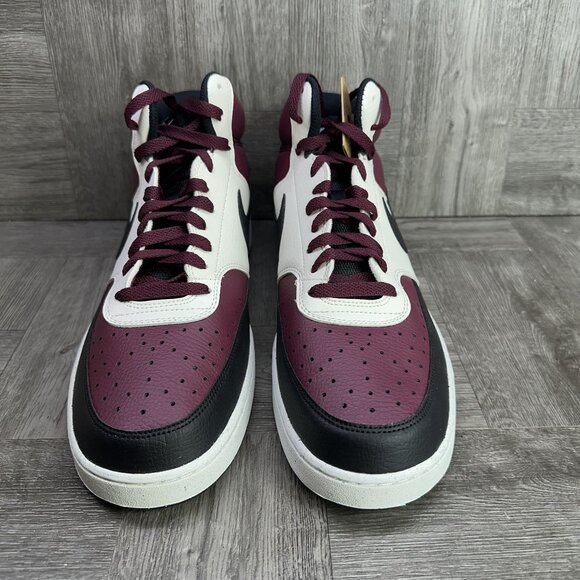 Nike Court Vision Mid Men's size 13 Burgundy Black White Shoes DN3577-600 - Picture 4 of 8